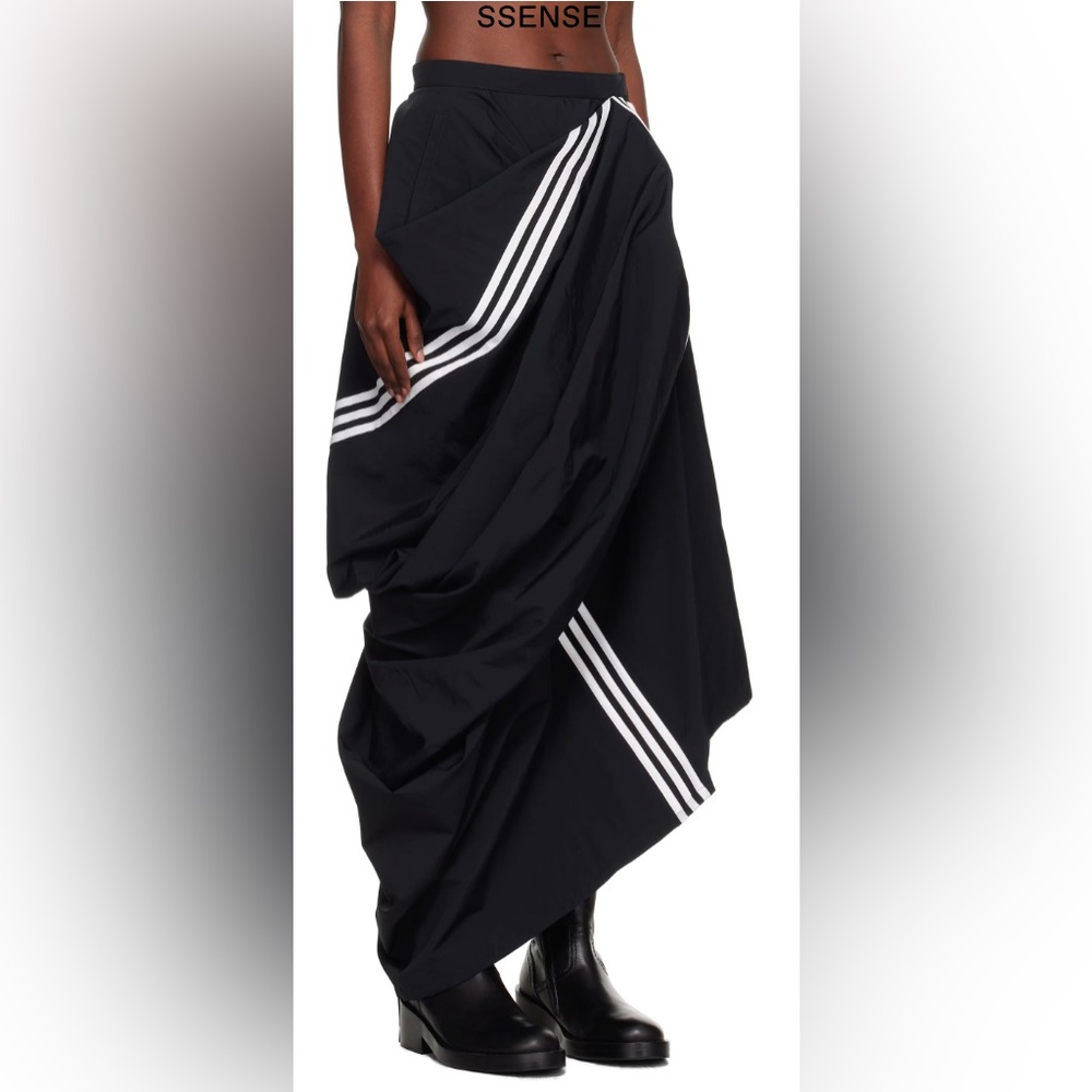 Y-3 Black Wire Midi Skirt